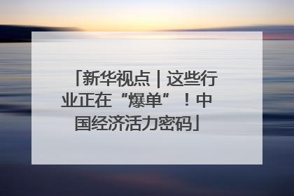 新华视点｜这些行业正在“爆单”！中国经济活力密码