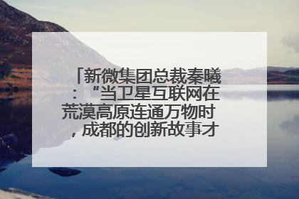 新微集团总裁秦曦：“当卫星互联网在荒漠高原连通万物时，成都的创新故事才真正开始”