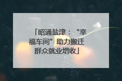 昭通盐津：“幸福车间”助力搬迁群众就业增收