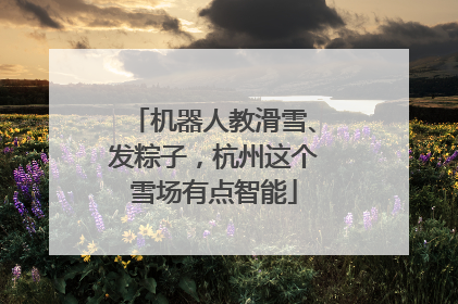 机器人教滑雪、发粽子，杭州这个雪场有点智能