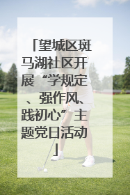 望城区斑马湖社区开展“学规定、强作风、践初心”主题党日活动