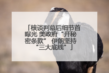 核谈判幕后细节首曝光 美政府“开秘密条款” 伊朗坚持“三大底线”