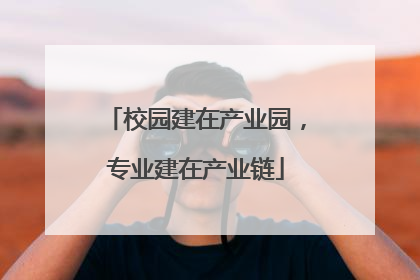 校园建在产业园，专业建在产业链