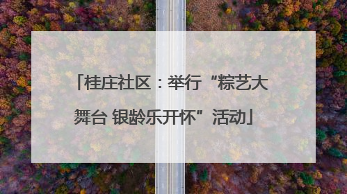 桂庄社区：举行“粽艺大舞台 银龄乐开怀”活动