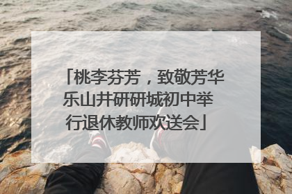 桃李芬芳，致敬芳华 乐山井研研城初中举行退休教师欢送会
