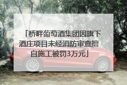 桥畔葡萄酒集团因旗下酒庄项目未经消防审查擅自施工被罚3万元