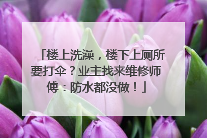 楼上洗澡，楼下上厕所要打伞？业主找来维修师傅：防水都没做！