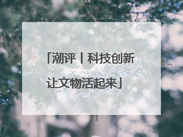 潮评丨科技创新让文物活起来