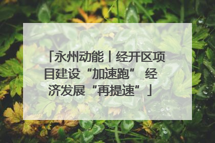 永州动能丨经开区项目建设“加速跑” 经济发展“再提速”