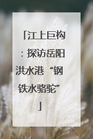 江上巨构：探访岳阳洪水港“钢铁水骆驼”