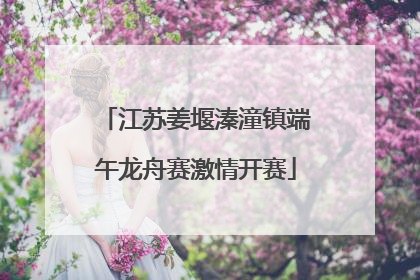 江苏姜堰溱潼镇端午龙舟赛激情开赛