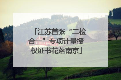 江苏首张“二检合一”专项计量授权证书花落南京