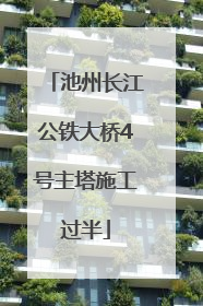池州长江公铁大桥4号主塔施工过半