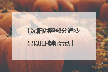 沈阳调整部分消费品以旧换新活动