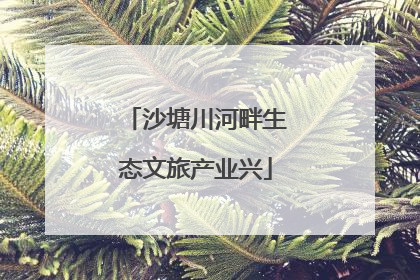 沙塘川河畔生态文旅产业兴