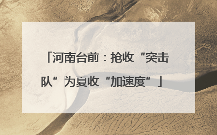 河南台前：抢收“突击队”为夏收“加速度”