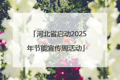 河北省启动2025年节能宣传周活动