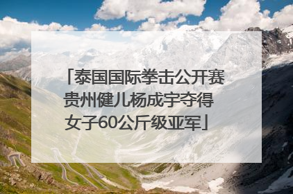 泰国国际拳击公开赛 贵州健儿杨成宇夺得女子60公斤级亚军