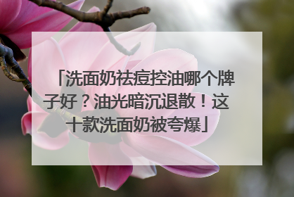 洗面奶祛痘控油哪个牌子好？油光暗沉退散！这十款洗面奶被夸爆
