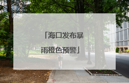 海口发布暴雨橙色预警