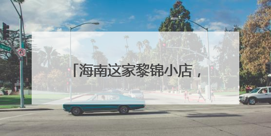 海南这家黎锦小店，有个“洋老板” →