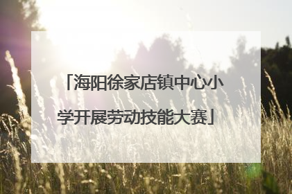 海阳徐家店镇中心小学开展劳动技能大赛