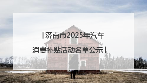 济南市2025年汽车消费补贴活动名单公示