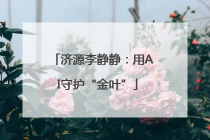 济源李静静：用AI守护“金叶”