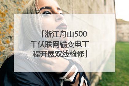 浙江舟山500千伏联网输变电工程开展双线检修