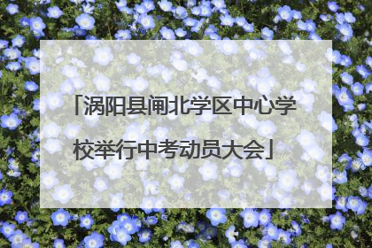 涡阳县闸北学区中心学校举行中考动员大会