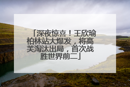 深夜惊喜！王欣瑜柏林站大爆发，将高芙淘汰出局，首次战胜世界前二
