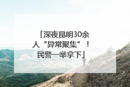 深夜昆明30余人“异常聚集”！民警一举拿下