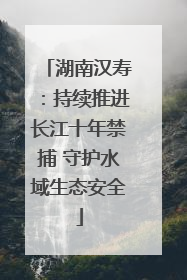 湖南汉寿：持续推进长江十年禁捕 守护水域生态安全