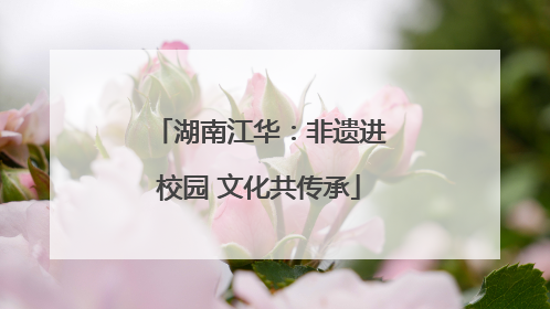 湖南江华：非遗进校园 文化共传承