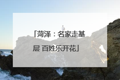 菏泽：名家走基层 百姓乐开花