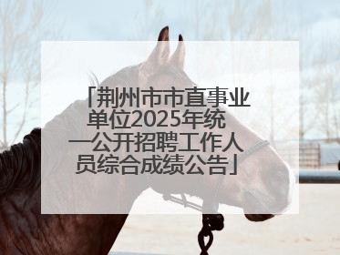 荆州市市直事业单位2025年统一公开招聘工作人员综合成绩公告