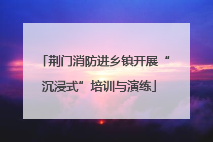 荆门消防进乡镇开展“沉浸式”培训与演练