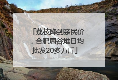荔枝降到亲民价，合肥周谷堆日均批发20多万斤