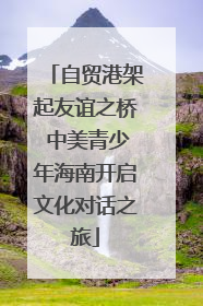 自贸港架起友谊之桥 中美青少年海南开启文化对话之旅