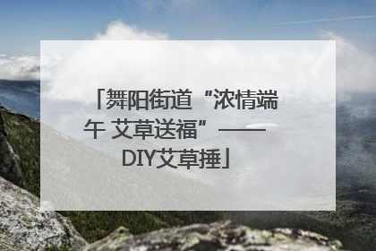 舞阳街道“浓情端午 艾草送福”——DIY艾草捶