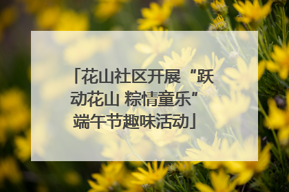 花山社区开展“跃动花山 粽情童乐”端午节趣味活动