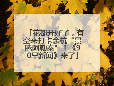 花都开好了，有空来打卡余杭“景腾阿勒泰”！《90早新闻》来了