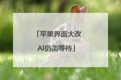苹果界面大改 AI仍需等待