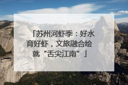 苏州河虾季：好水育好虾，文旅融合绘就“舌尖江南”