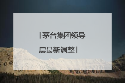 茅台集团领导层最新调整