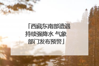 西藏东南部遭遇持续强降水 气象部门发布预警