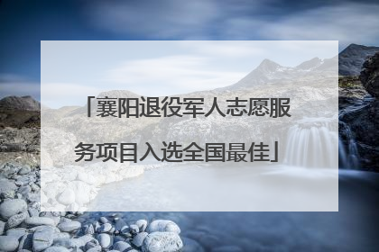 襄阳退役军人志愿服务项目入选全国最佳