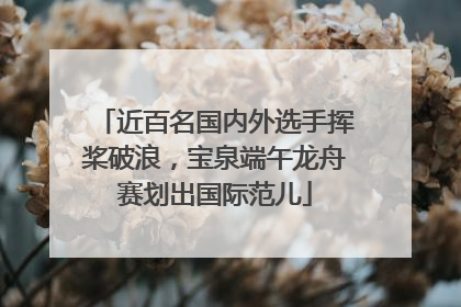 近百名国内外选手挥桨破浪，宝泉端午龙舟赛划出国际范儿