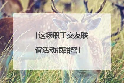 这场职工交友联谊活动很甜蜜