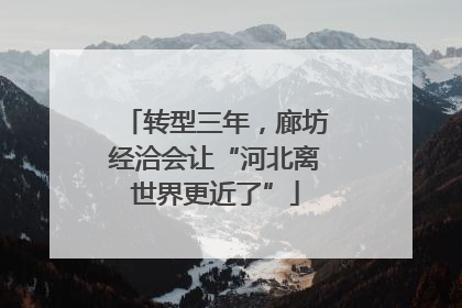 转型三年，廊坊经洽会让“河北离世界更近了”